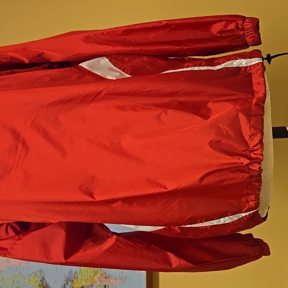 EASTON VENTED RED NYLON WINDBREAKER JACKET PULLOVER MEN'S LARGE, WITH "NDG" LOGO - Picture 4 of 15